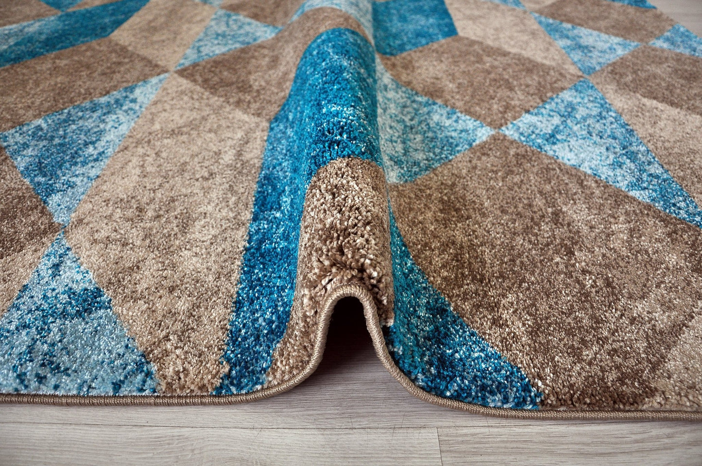 Tweed Modern Rug, Beige / Teal - Nova Rugs