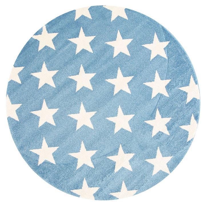 Twinkle Stars Kids' Rug, Blue - Nova Rugs