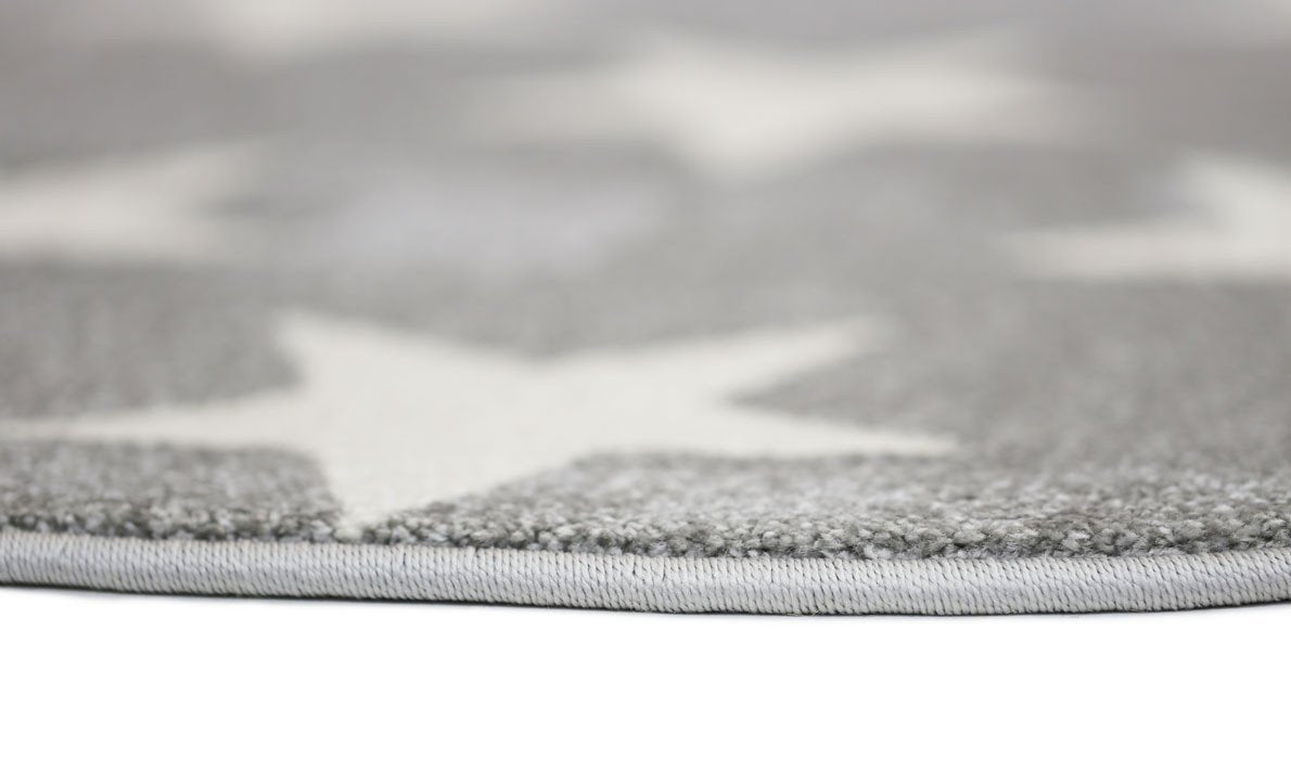Twinkle Stars Kids' Rug, Grey - Nova Rugs