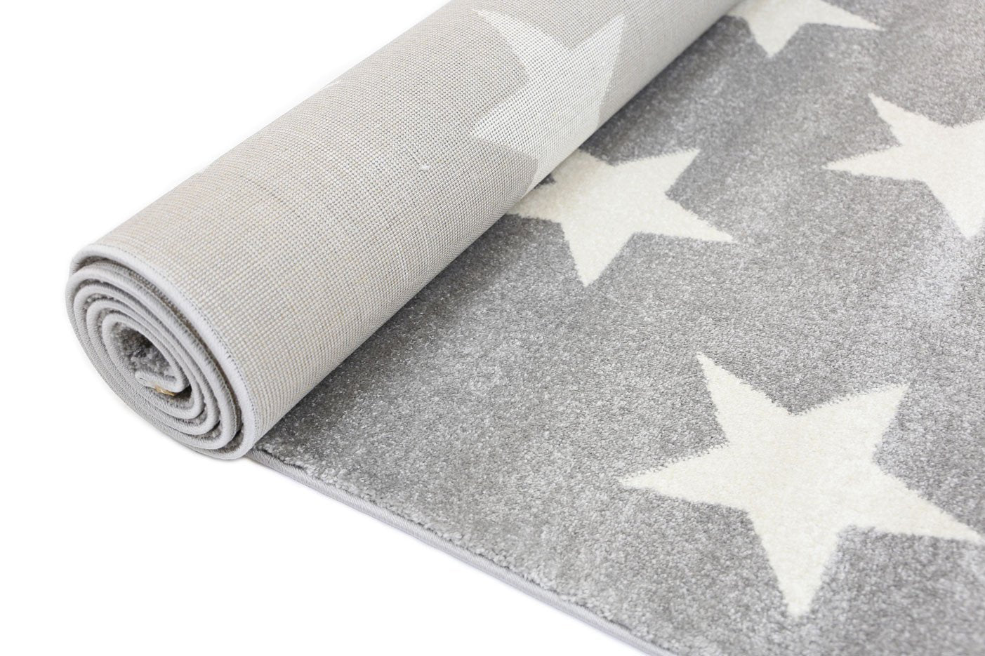 Twinkle Stars Kids' Rug, Grey - Nova Rugs