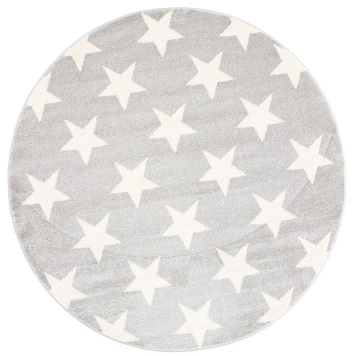 Twinkle Stars Kids' Rug, Grey - Nova Rugs