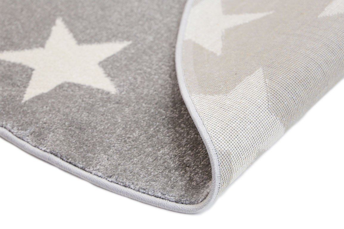 Twinkle Stars Kids' Rug, Grey - Nova Rugs