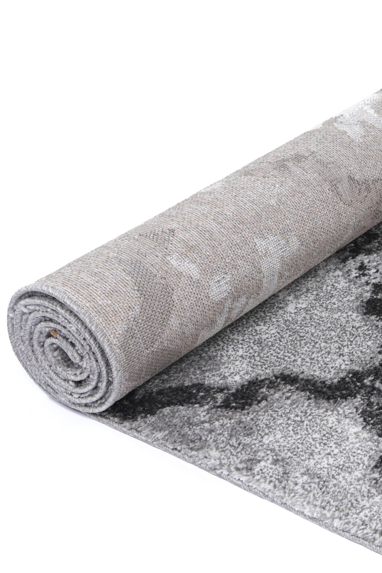 Yuzil Grey Lattice Rug - Nova Rugs