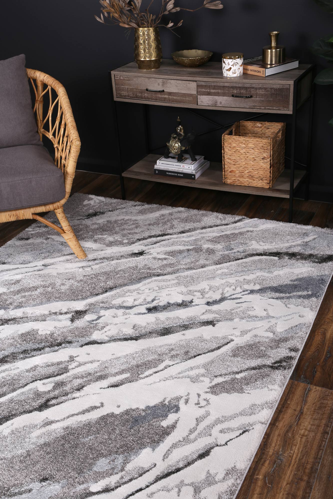Yuzil Multi Abstract Wave Rug - Nova Rugs