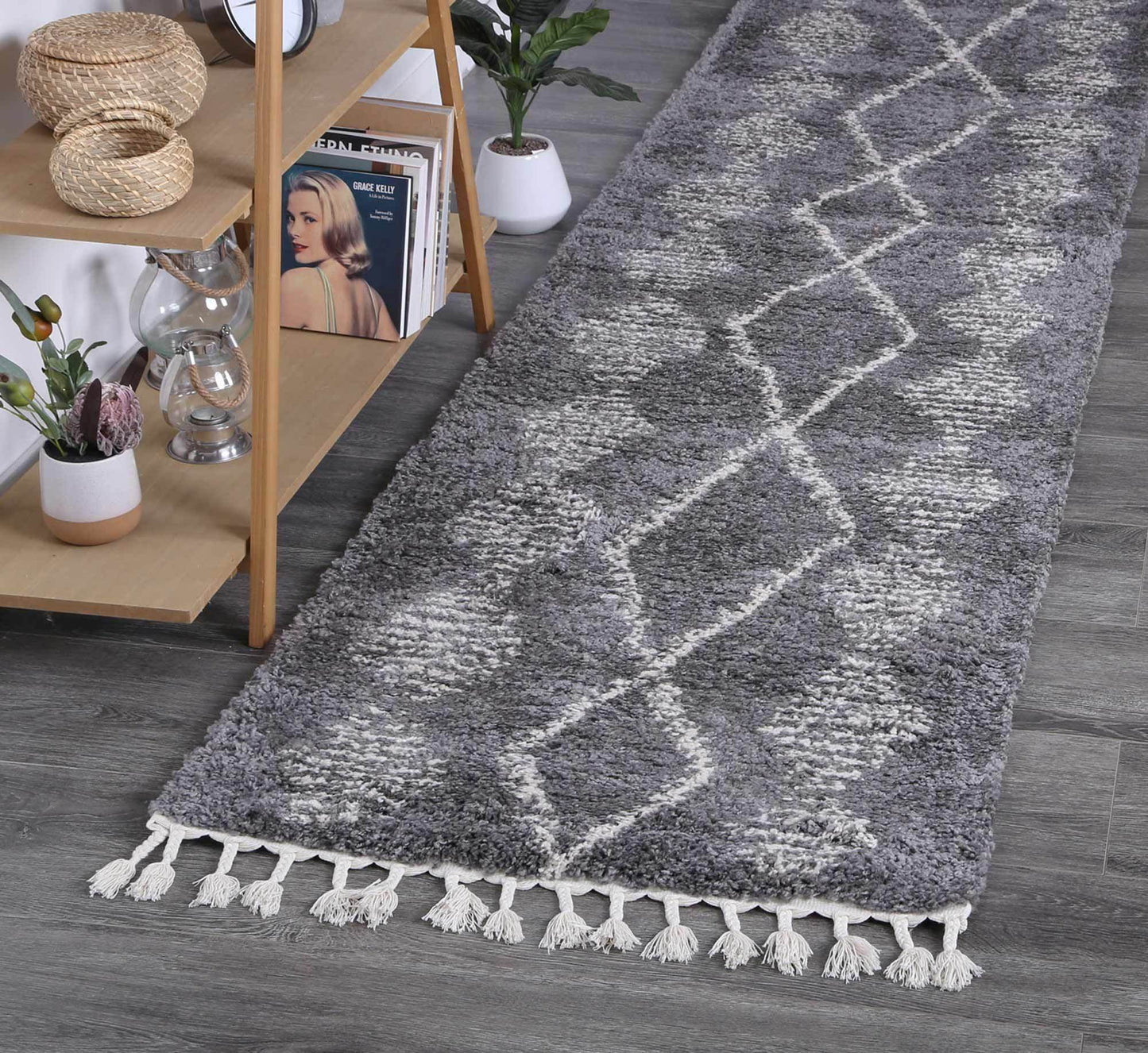 Zuriana Shag Rug, D. Grey - Nova Rugs