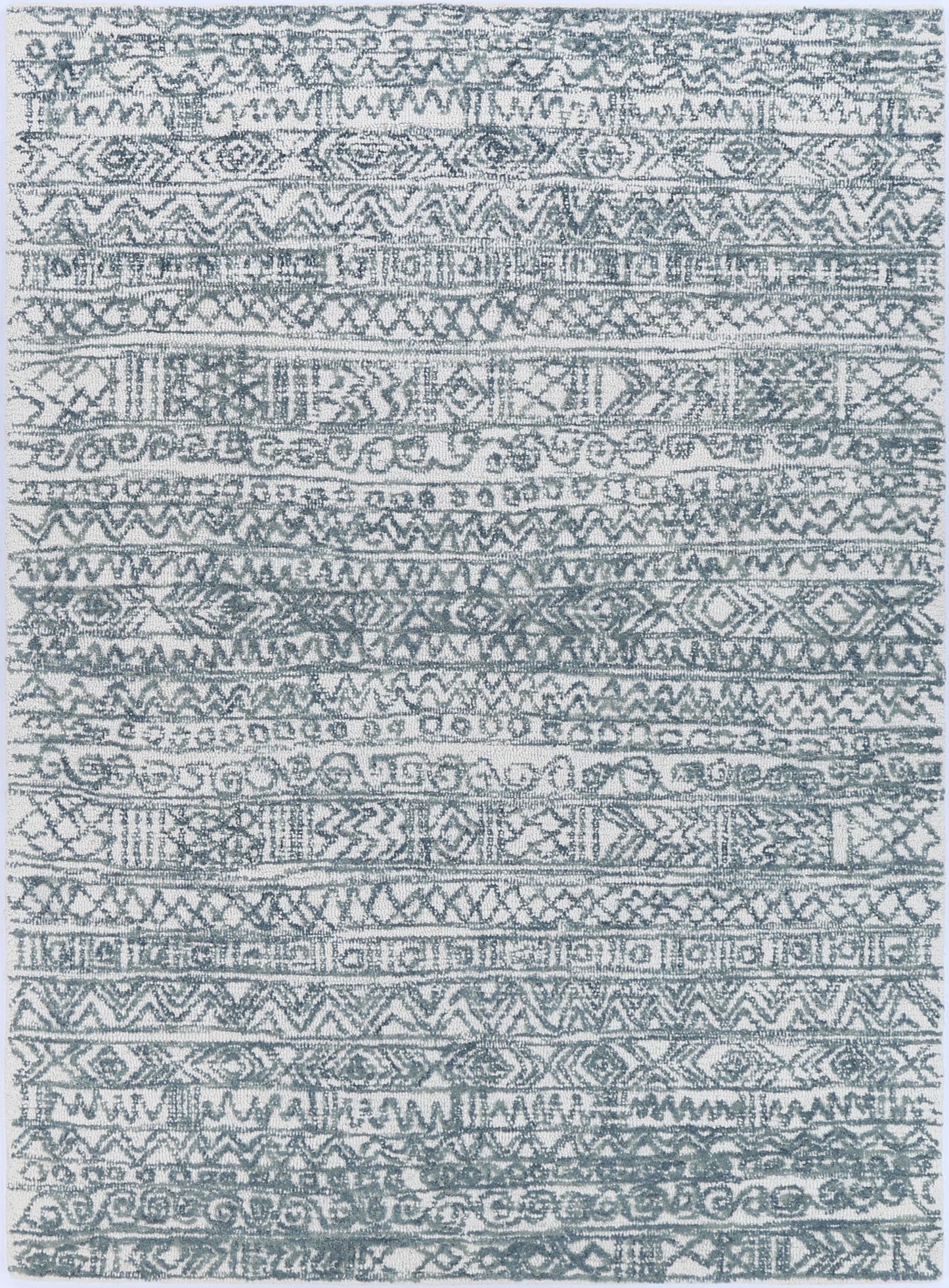Posy Inca 01A Blue Wool Rug
