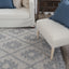 Diego Geometric Light Grey Wool Rug