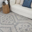 Diego Ornamental Light Grey Wool Rug