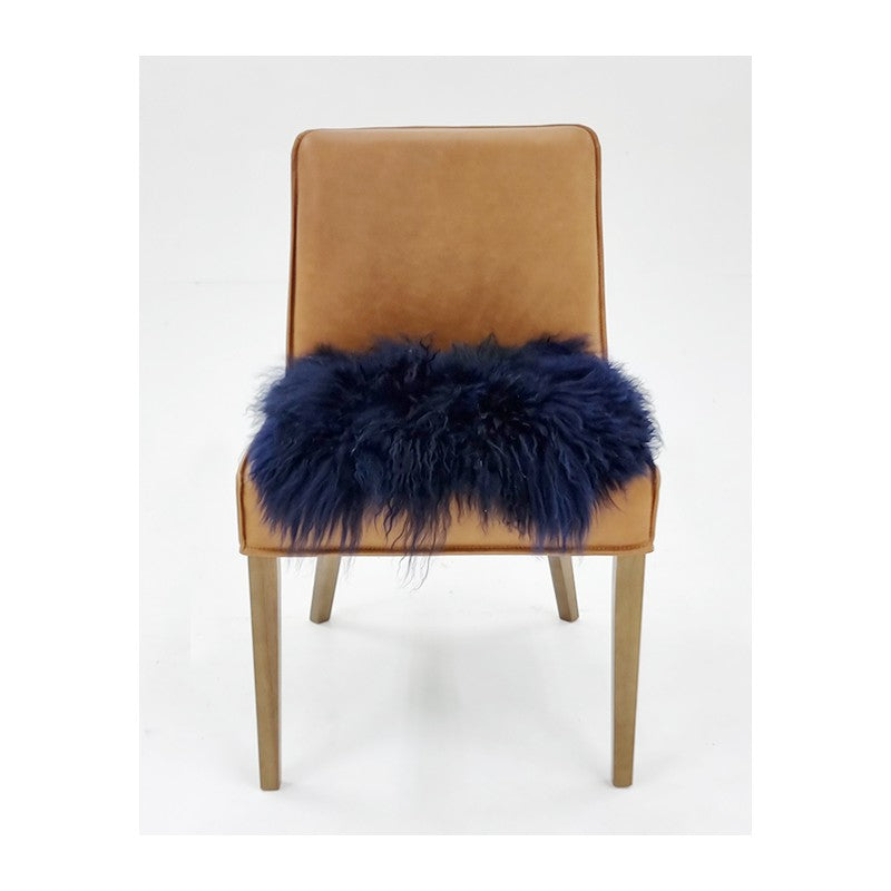 Okal Fur Chair Pad Navy 40cm x 40cm