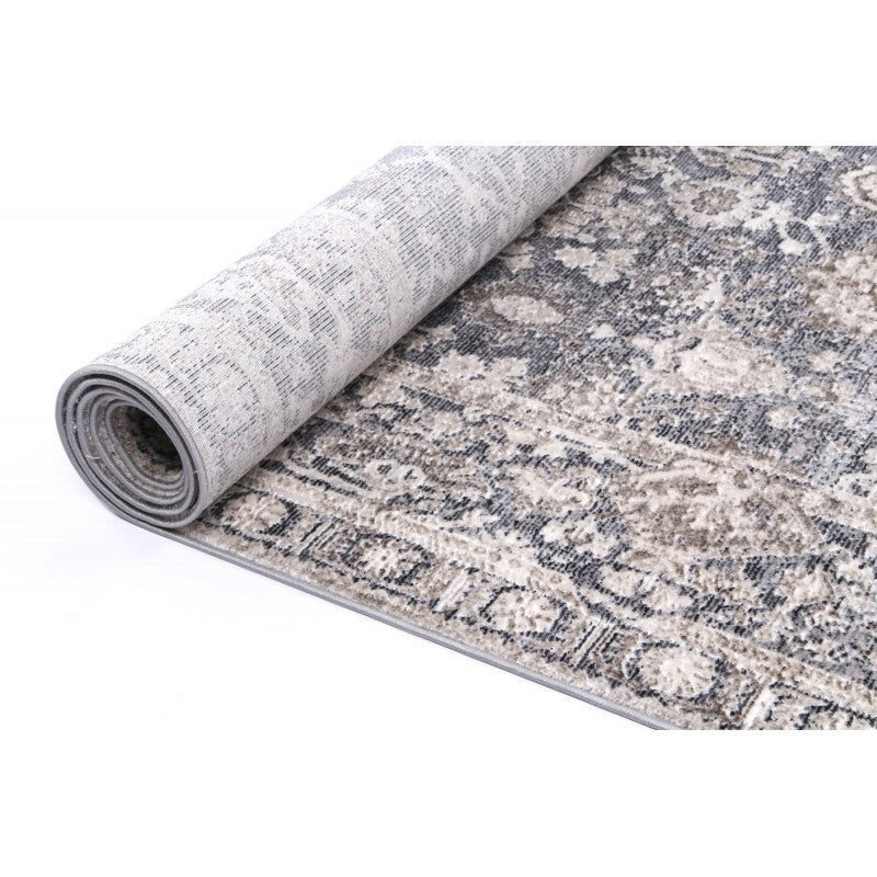 Astra Floral Rug Grey