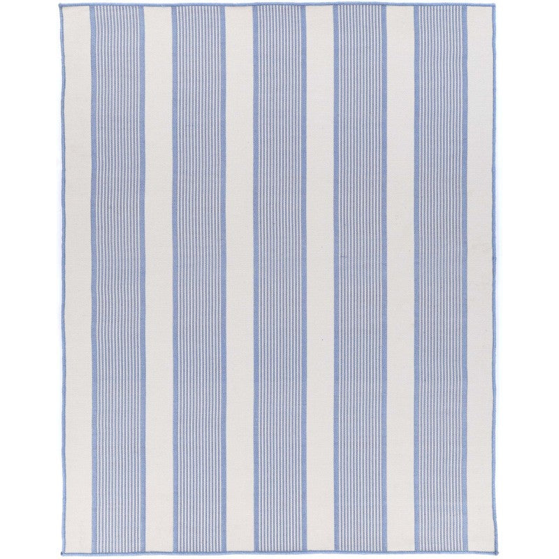 Miami Cornflower Stripe Indoor Outdoor Rug