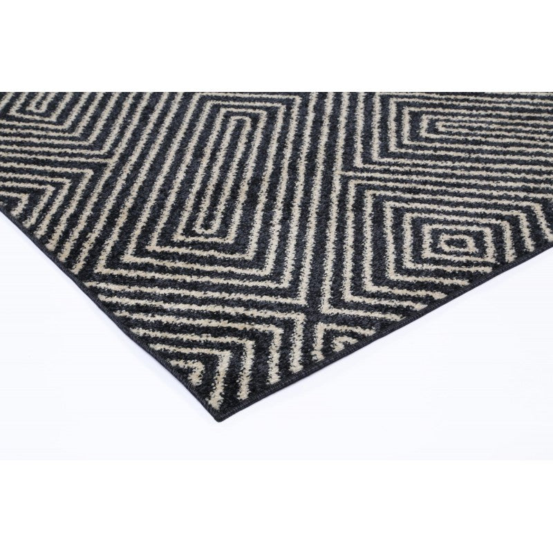 Primo Maze Black Rug