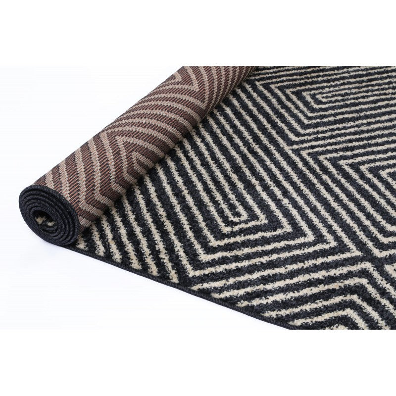 Primo Maze Black Rug