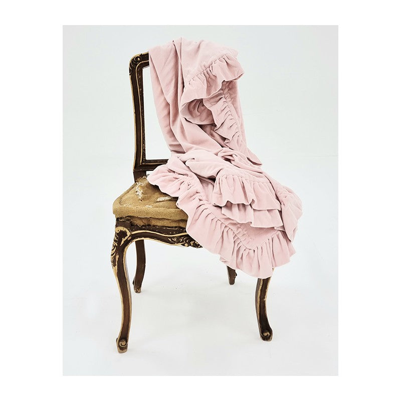 Ruffle Throw Musk 125x150cm