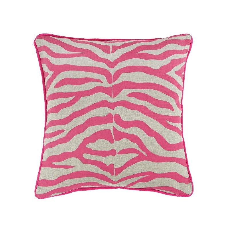 Zebra Cushion Pink 60x60cm