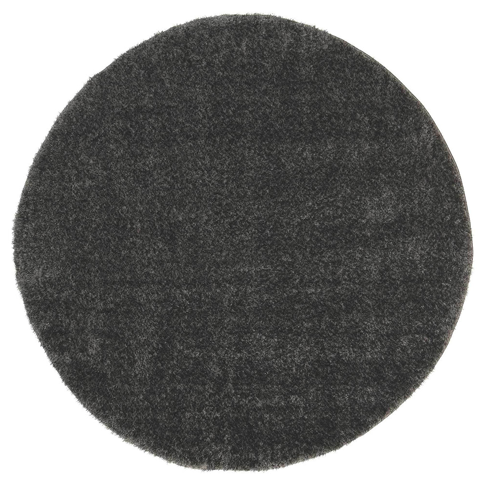 Anthracite Eden Soft Shag Round Rug