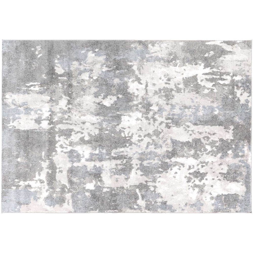 Ermina Modern Abstract Grey Blue Rug