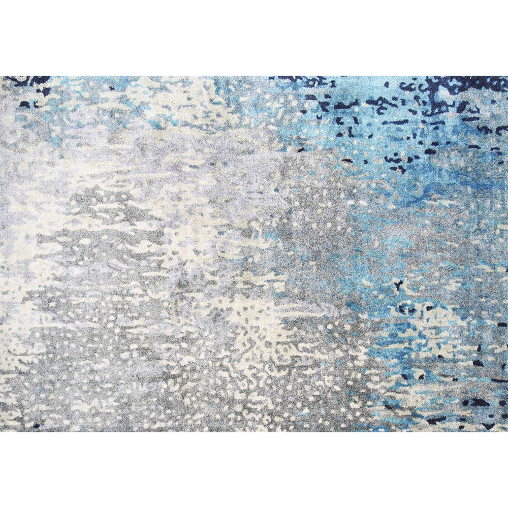 Blue Modern Power Loomed Rug