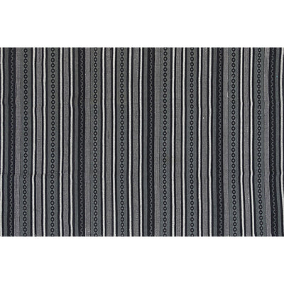 Black Striped Cotton Kathmandu Rug
