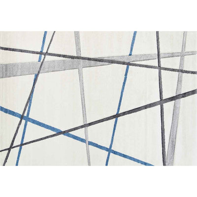Blue & Grey Harry Abstract Lines Rug