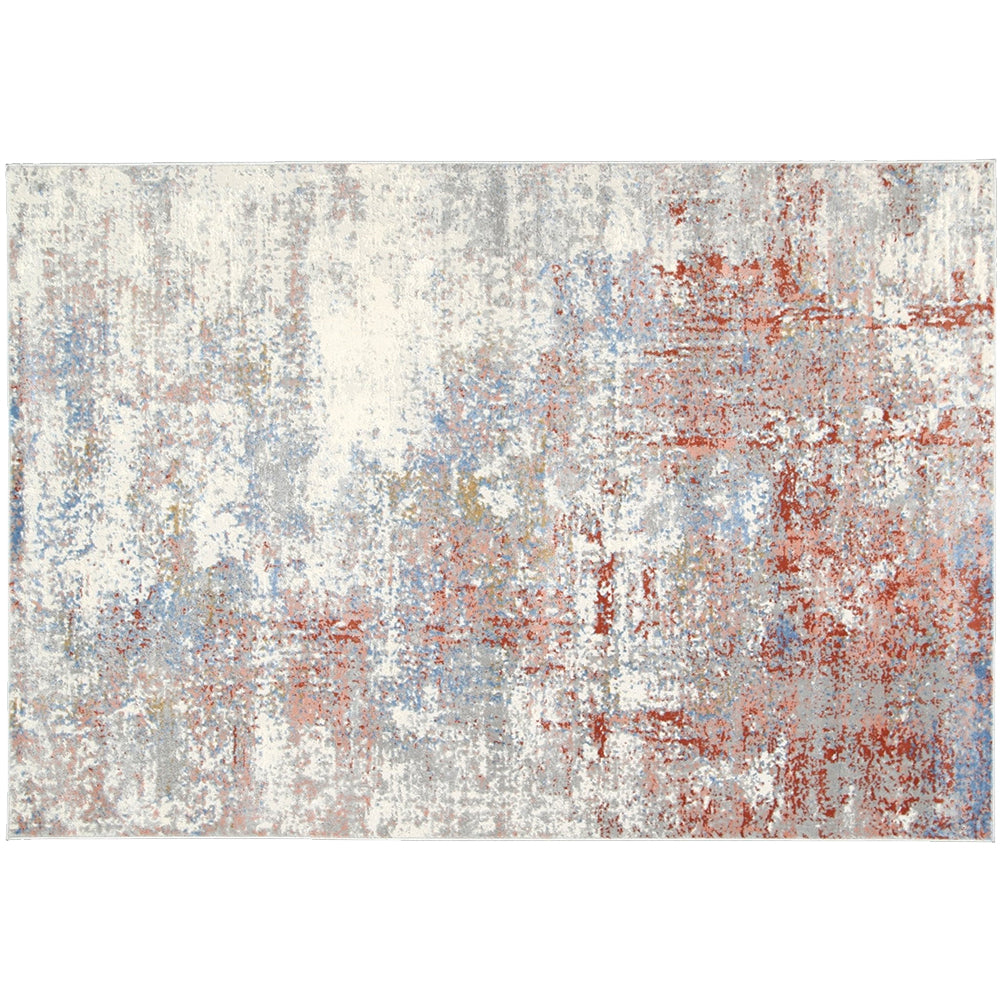 Cream & Red Expressions Modern Rug