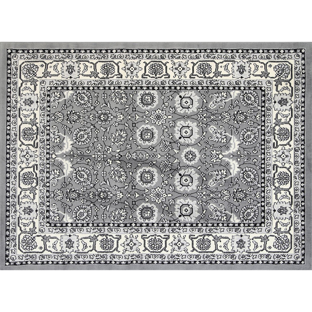 Grey Elise Classic Floral Rug