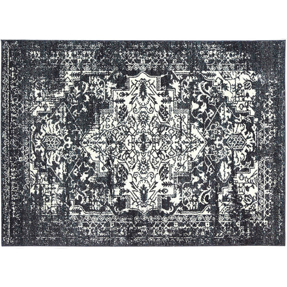 Navy Classical Notes Rug