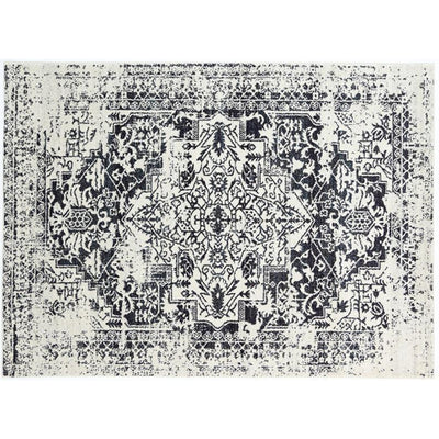 Navy Vintage-Style Notes Rug