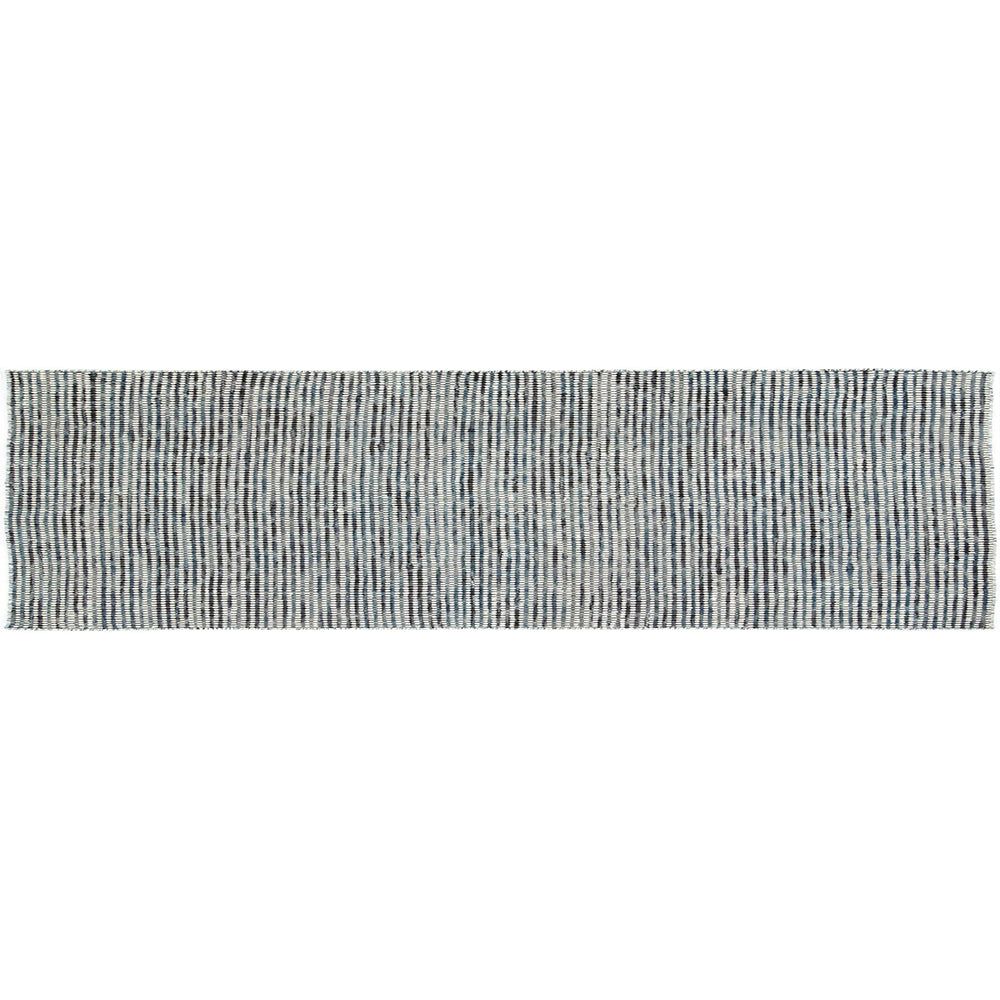 Scandi Teal Blue Reversible Wool Rug