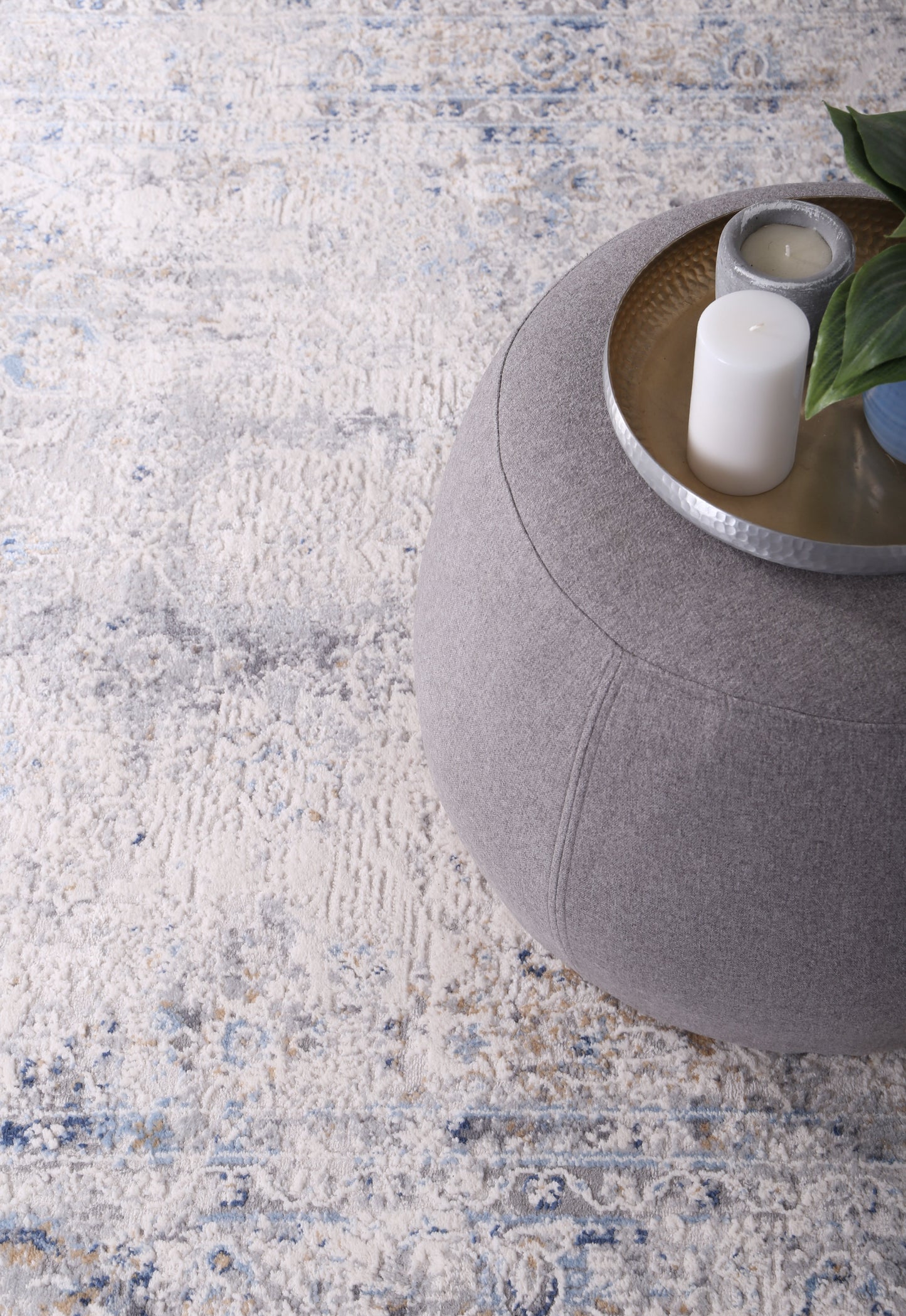 Grey & Navy Expressions Contemporary Rug