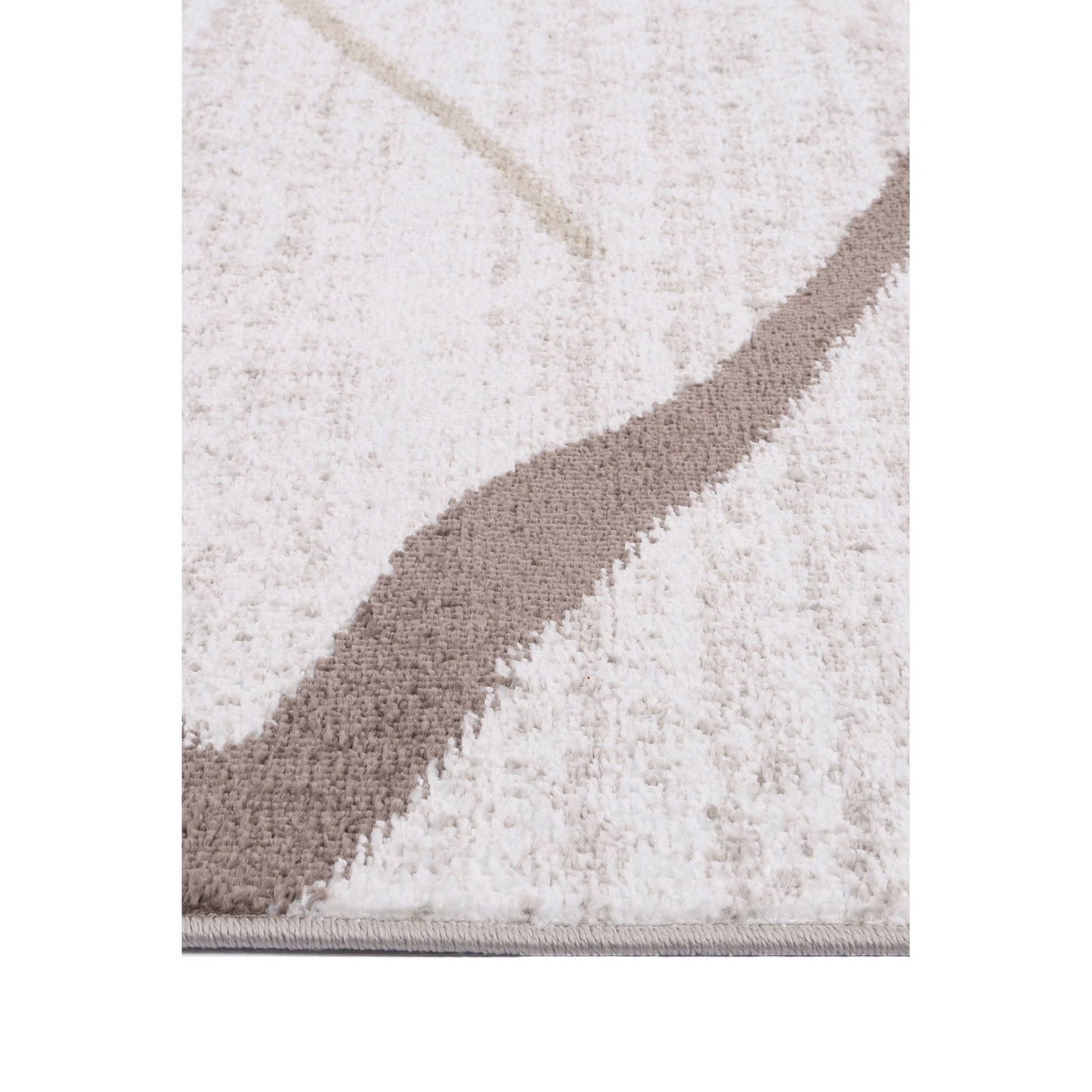 Kimberley Draft Line Modern Rug, 230x160cm, Latte / White