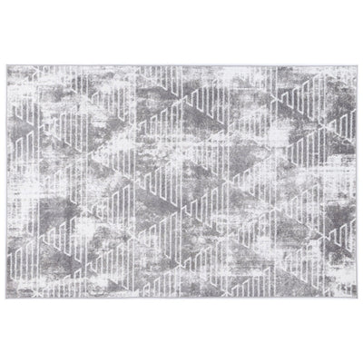 Kimberley Meandering Triangles Modern Rug, 330x240cm, Silver