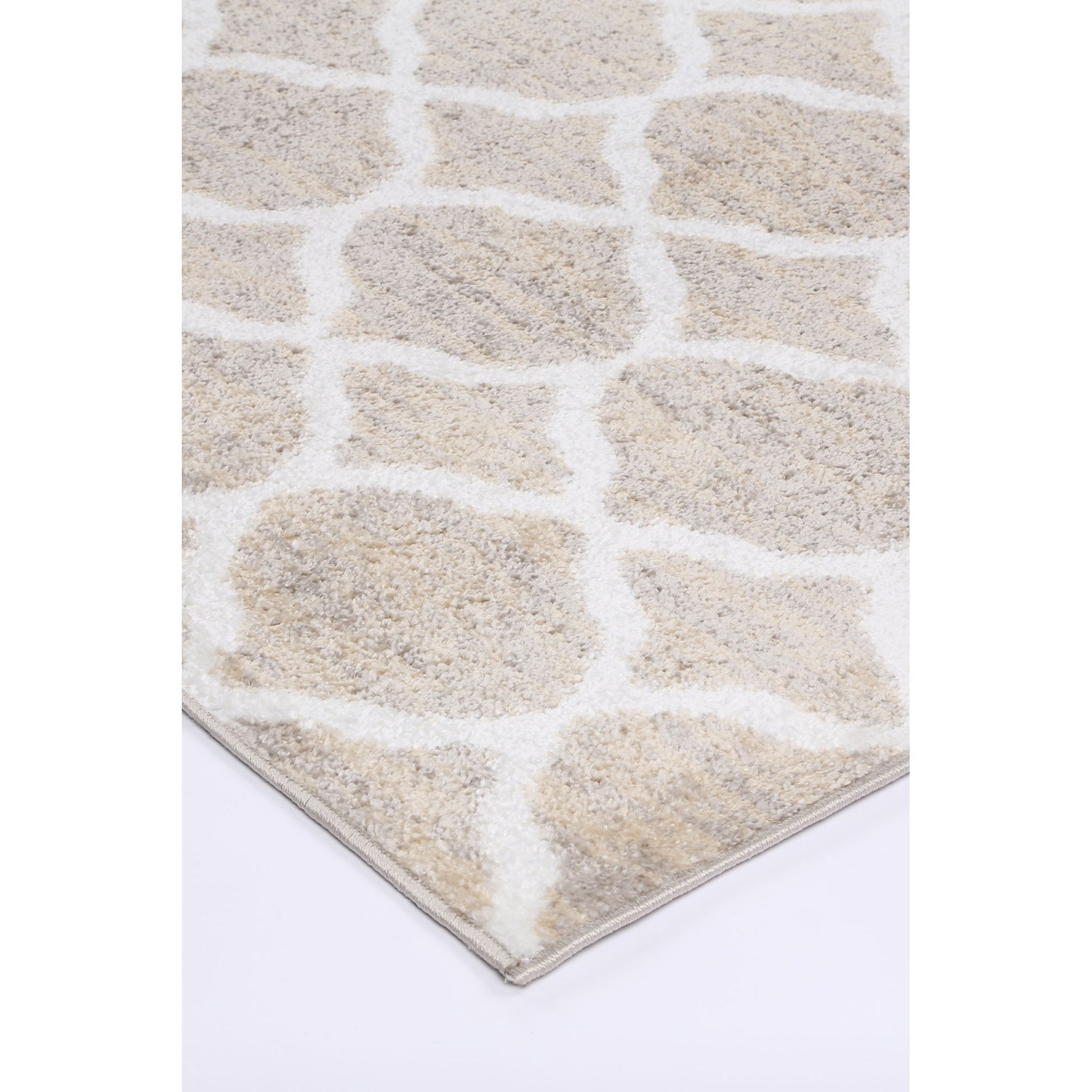 Kimberley Moroccan Trellis Modern Rug, 230x160cm, Latte