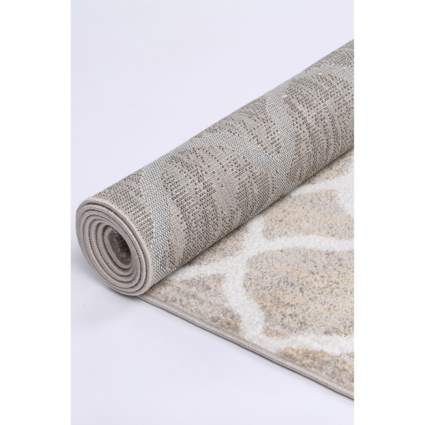 Kimberley Moroccan Trellis Modern Rug, 230x160cm, Latte