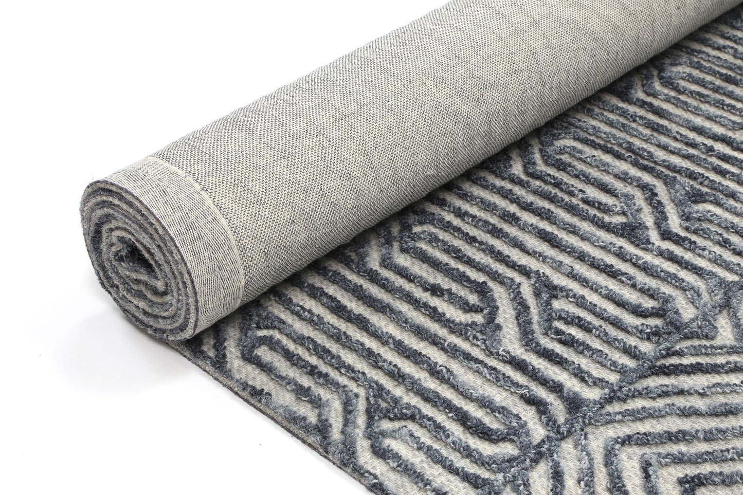 Mirabella Almeria Blue Contemporary Rug