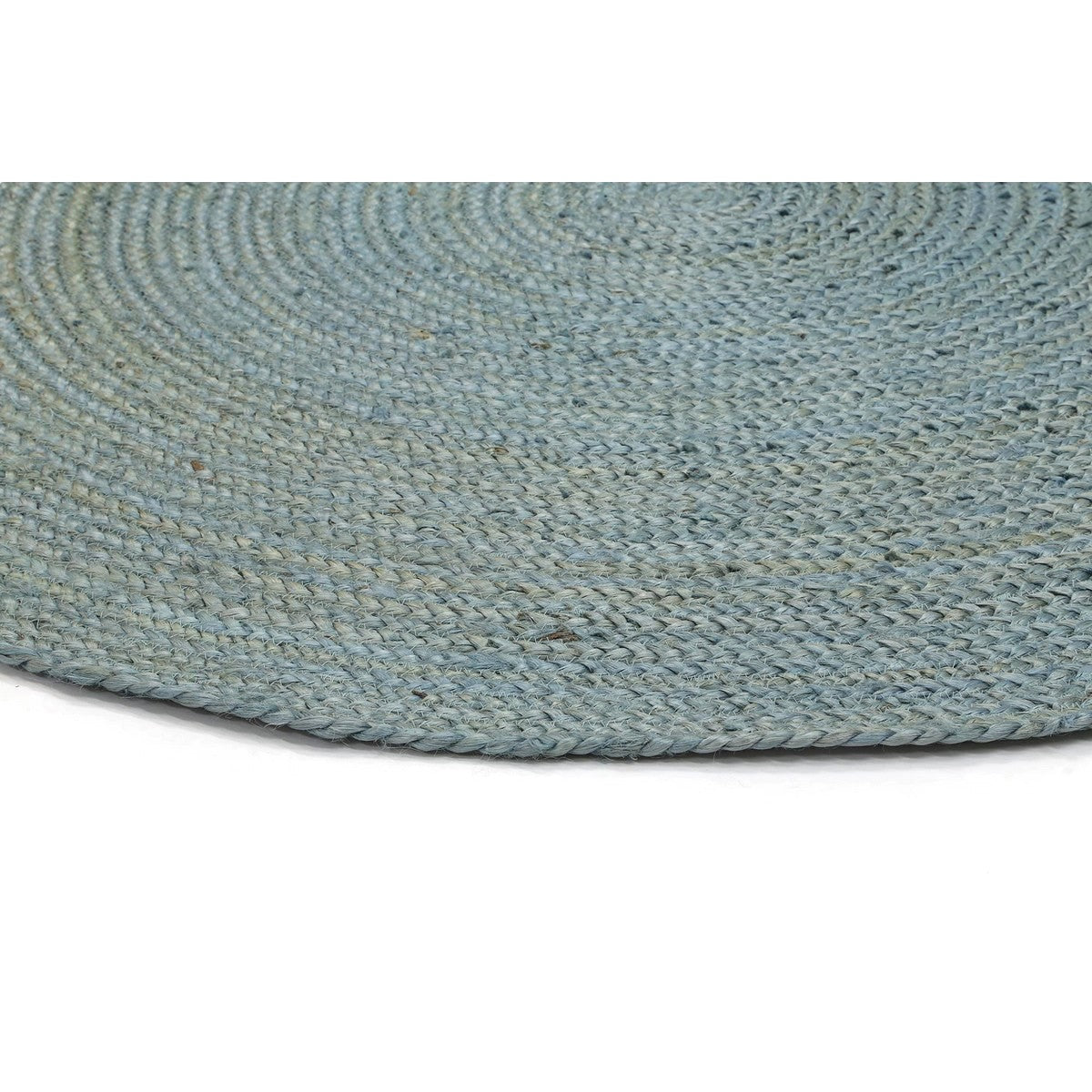 Organica Reversible Jute Round Rug, 240cm, Blue