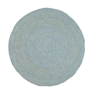 Organica Reversible Jute Round Rug, 150cm, Blue