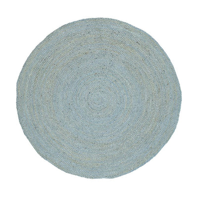 Organica Reversible Jute Round Rug, 200cm, Blue
