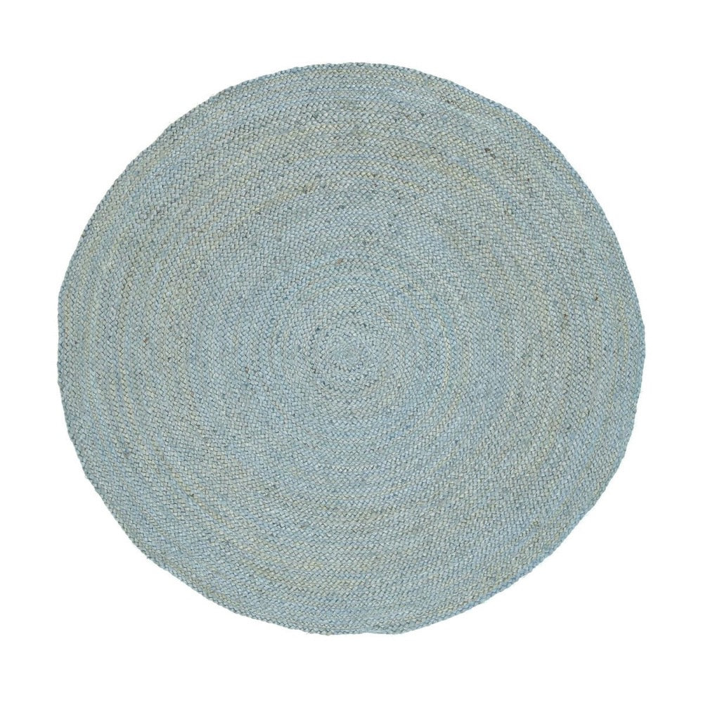 Organica Reversible Jute Round Rug, 240cm, Blue