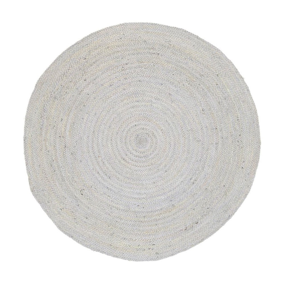 Organica Reversible Jute Round Rug, 200cm, Silver