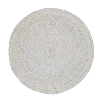 Organica Reversible Jute Round Rug, 200cm, Silver