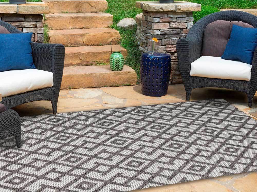 Adeben Hawaii Grey Flat Woven Rug - Nova Rugs