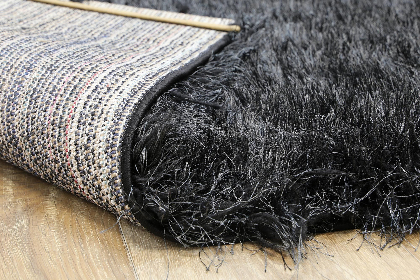 Black Evas Shag Rug - Nova Rugs