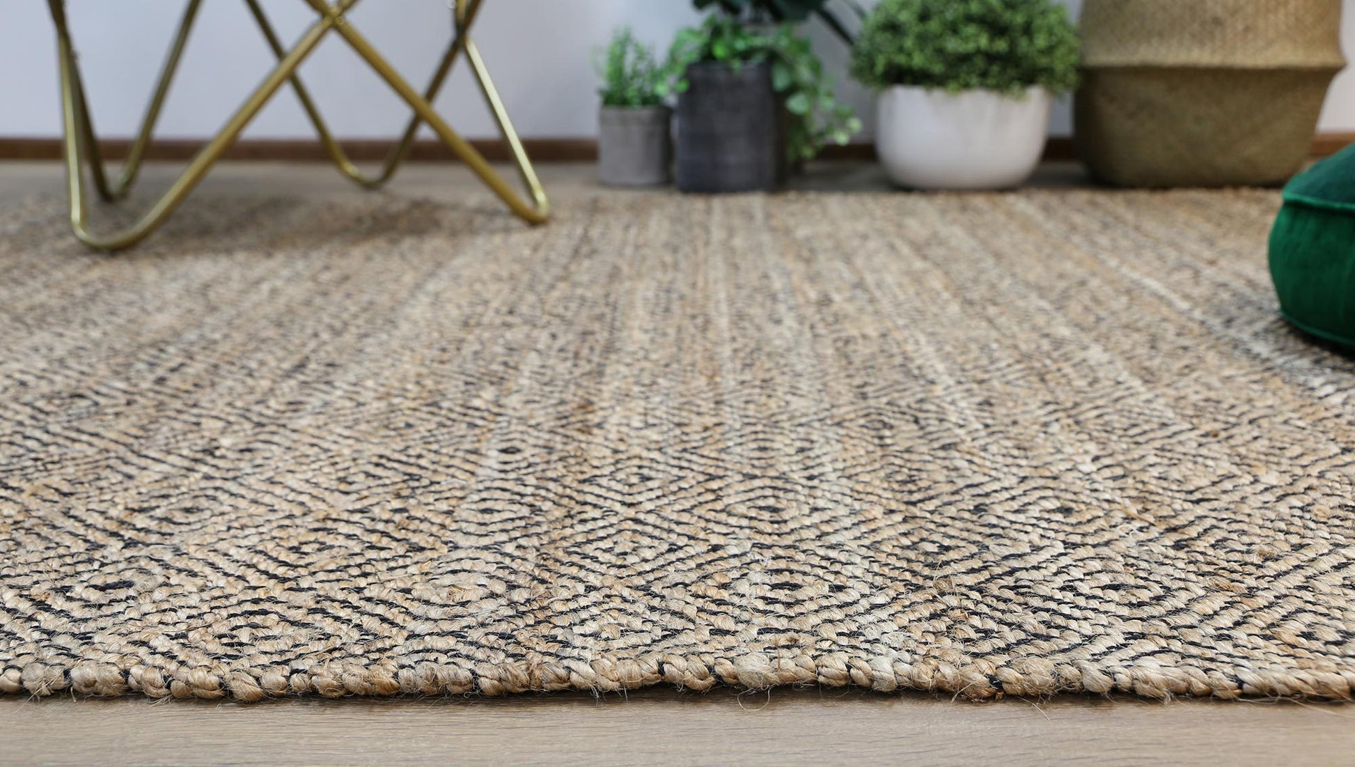 Black Organica Jute Rug - Nova Rugs