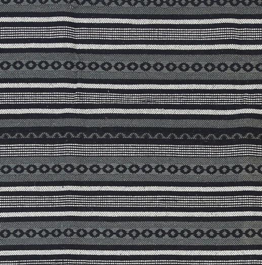 Black Striped Cotton Kathmandu Rug - Nova Rugs