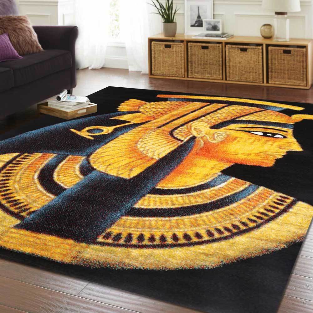 Black & Yellow Egyptian Pharaoh Rug - Nova Rugs