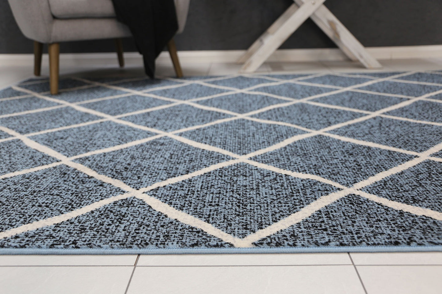 Blue Elise Trellis Rug - Nova Rugs