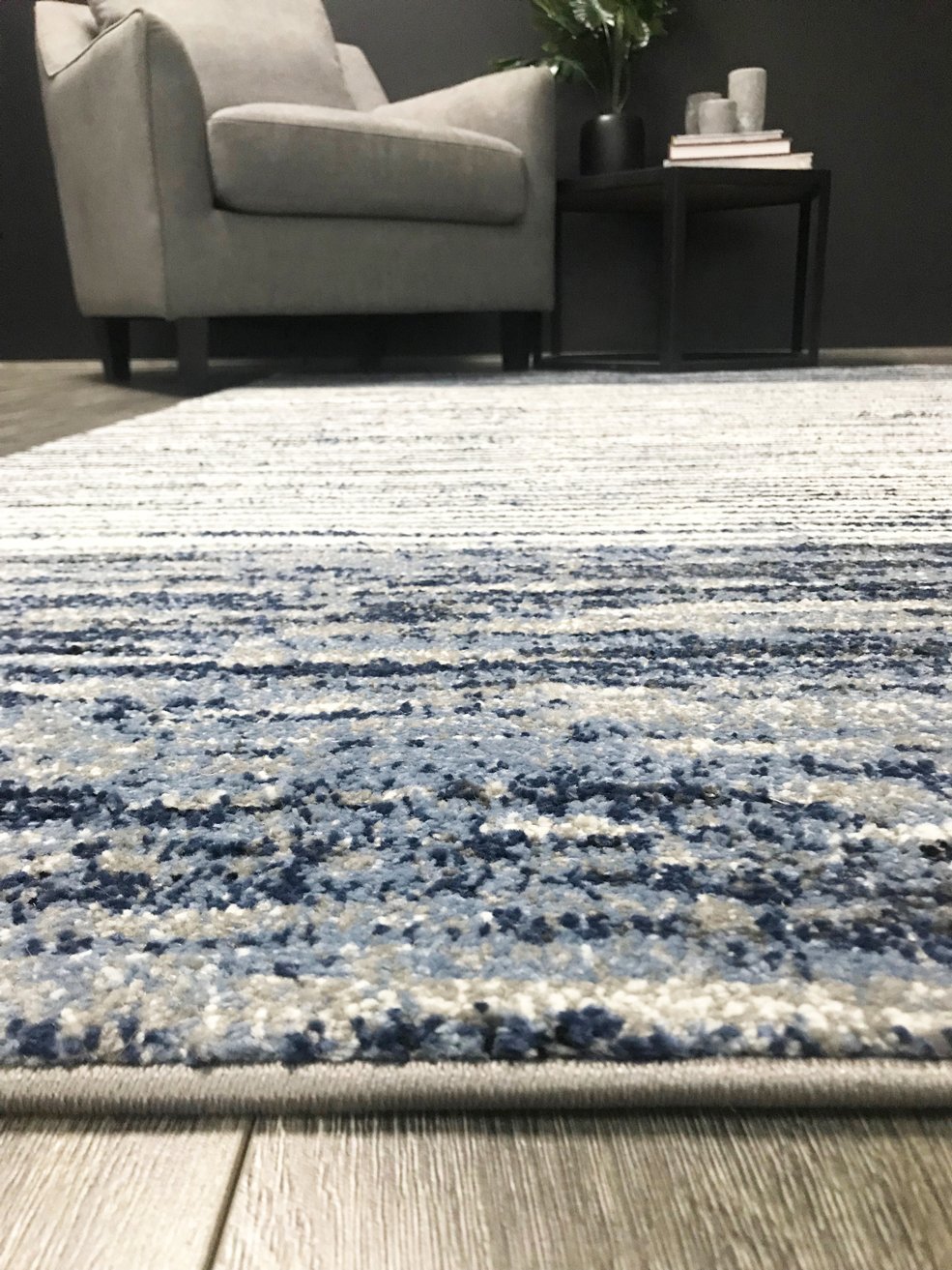 Blue Modern Hampton Power Loomed Rug - Nova Rugs