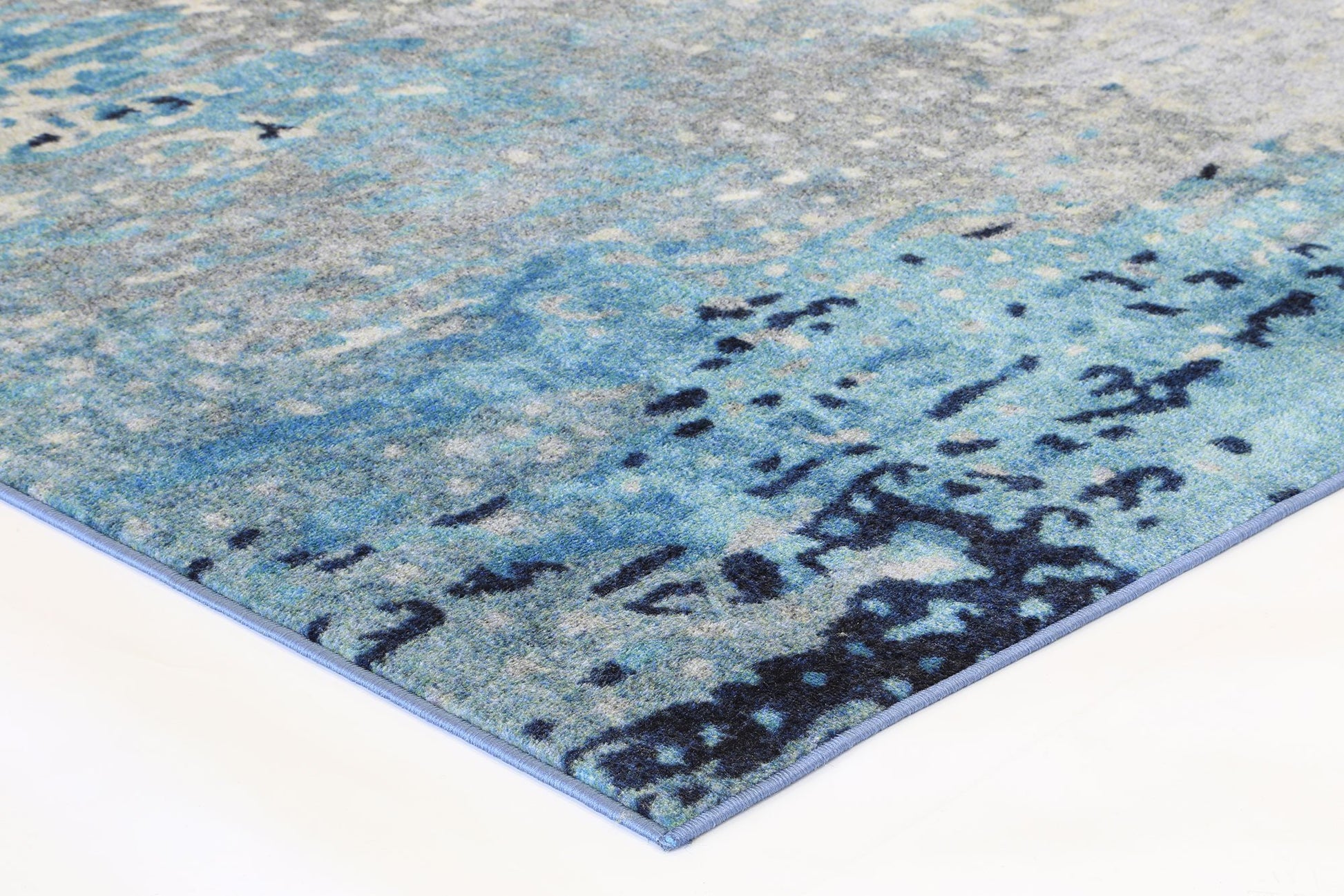 Blue Modern Power Loomed Rug - Nova Rugs