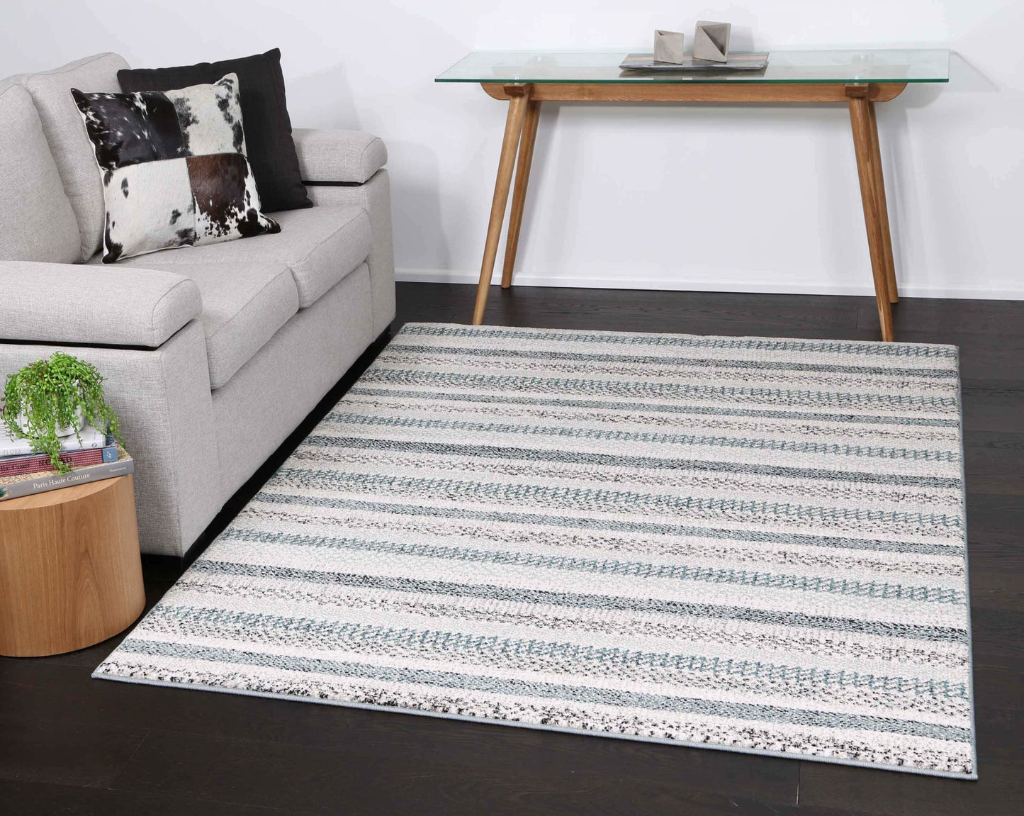 Blue Scandi Notes Rug - Nova Rugs